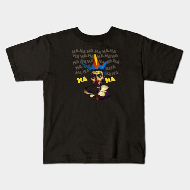 Jester "Ha Ha" Kids T-Shirt by Butterfly Venom